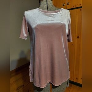 Baby pink old navy velvet top